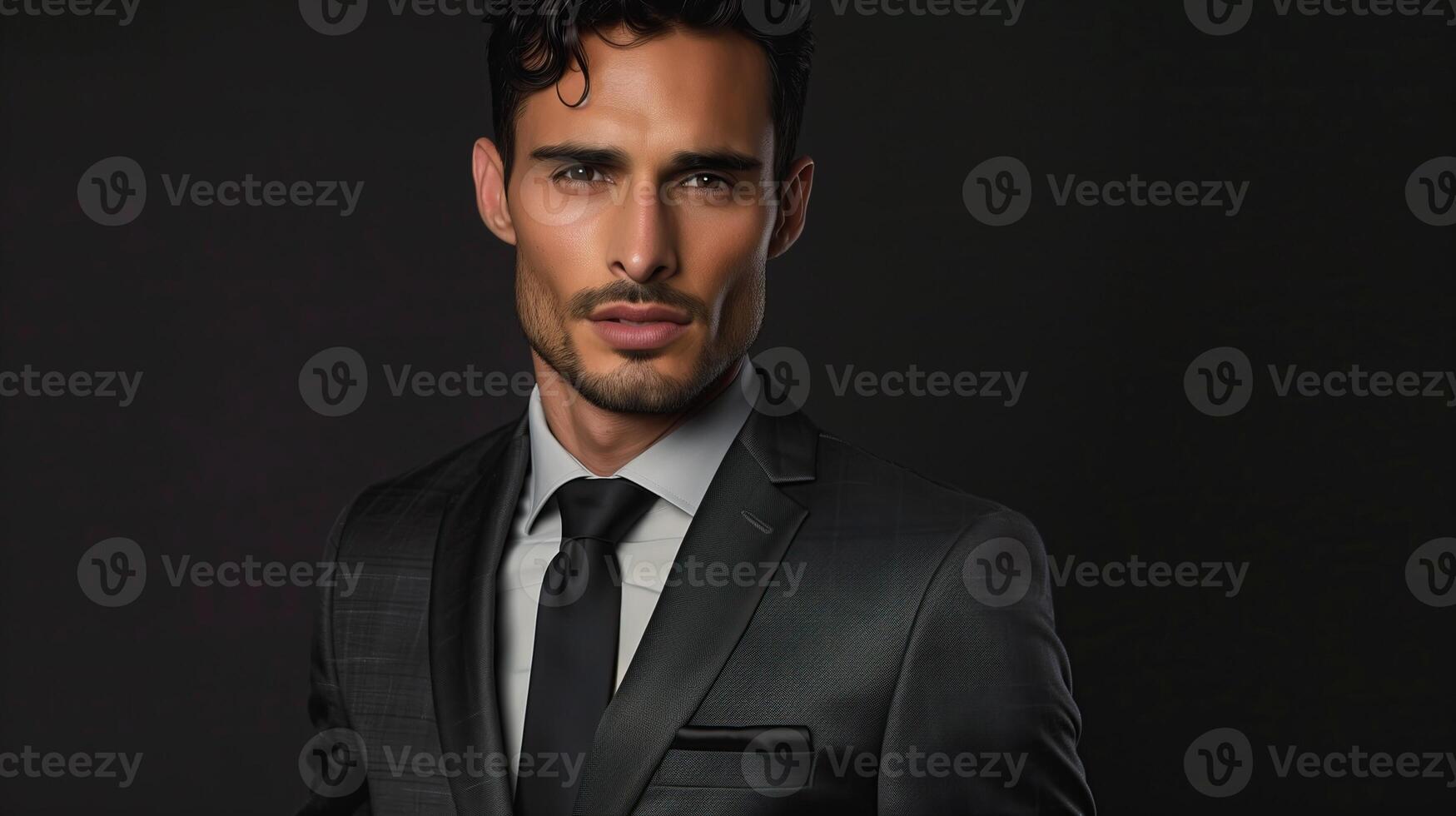 handsome model wearing business attire photo