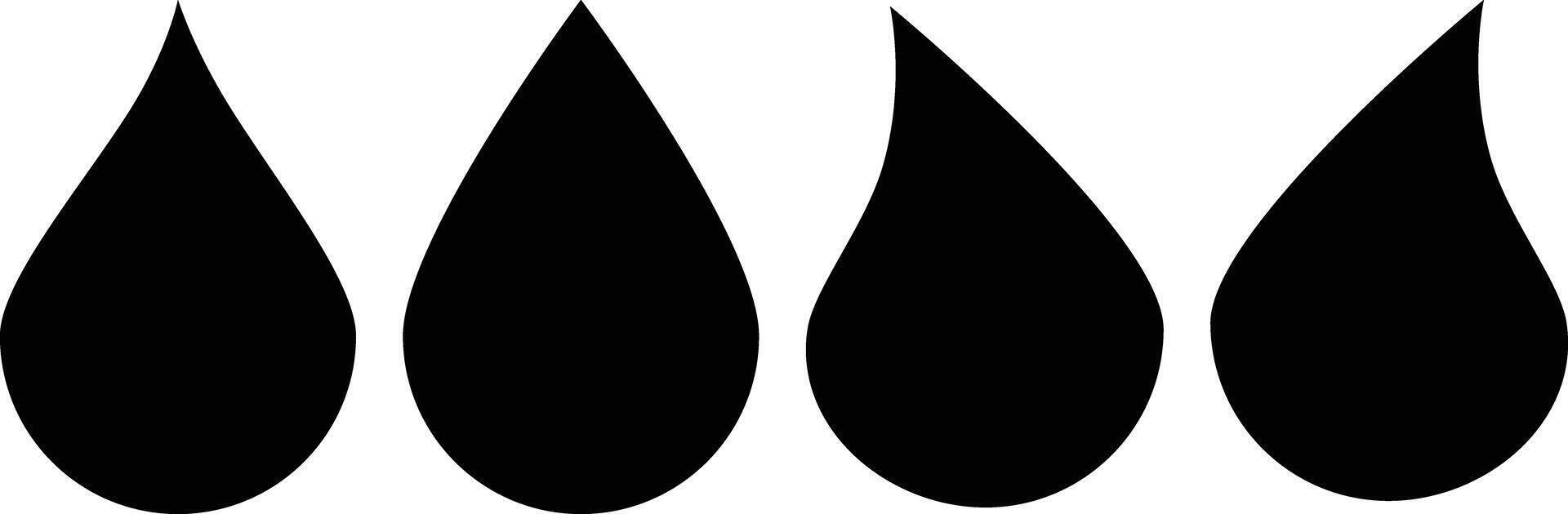 Silhouette icon of water droplets. vector
