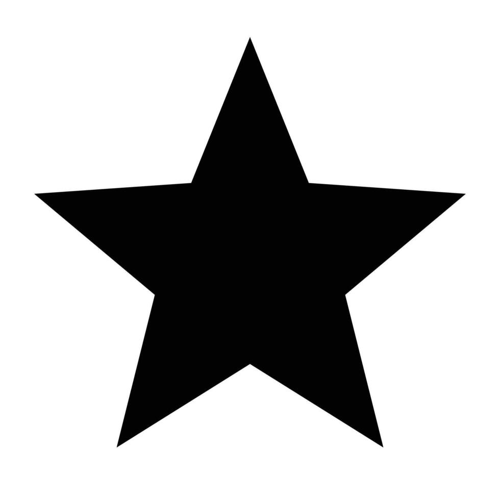Black star silhouette icon vector
