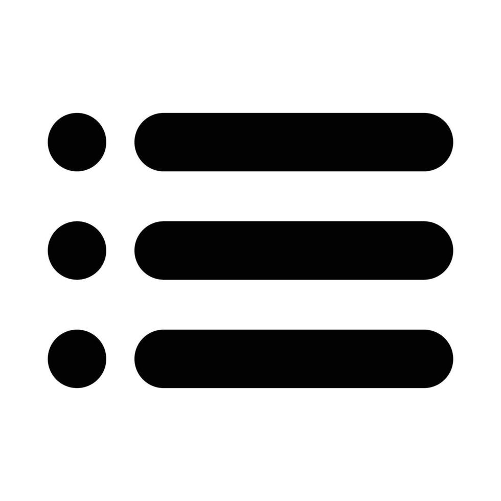 Hamburger menu silhouette icon vector