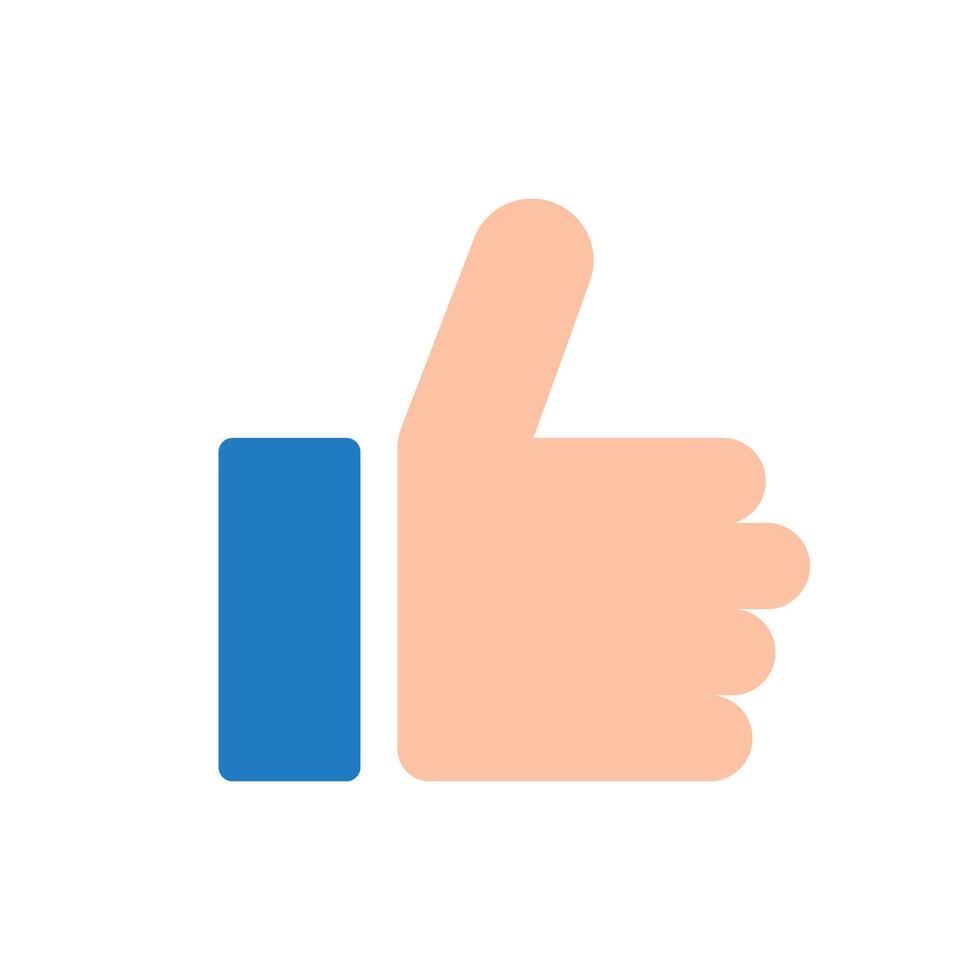 Hand with thumb up. Good sign. vector