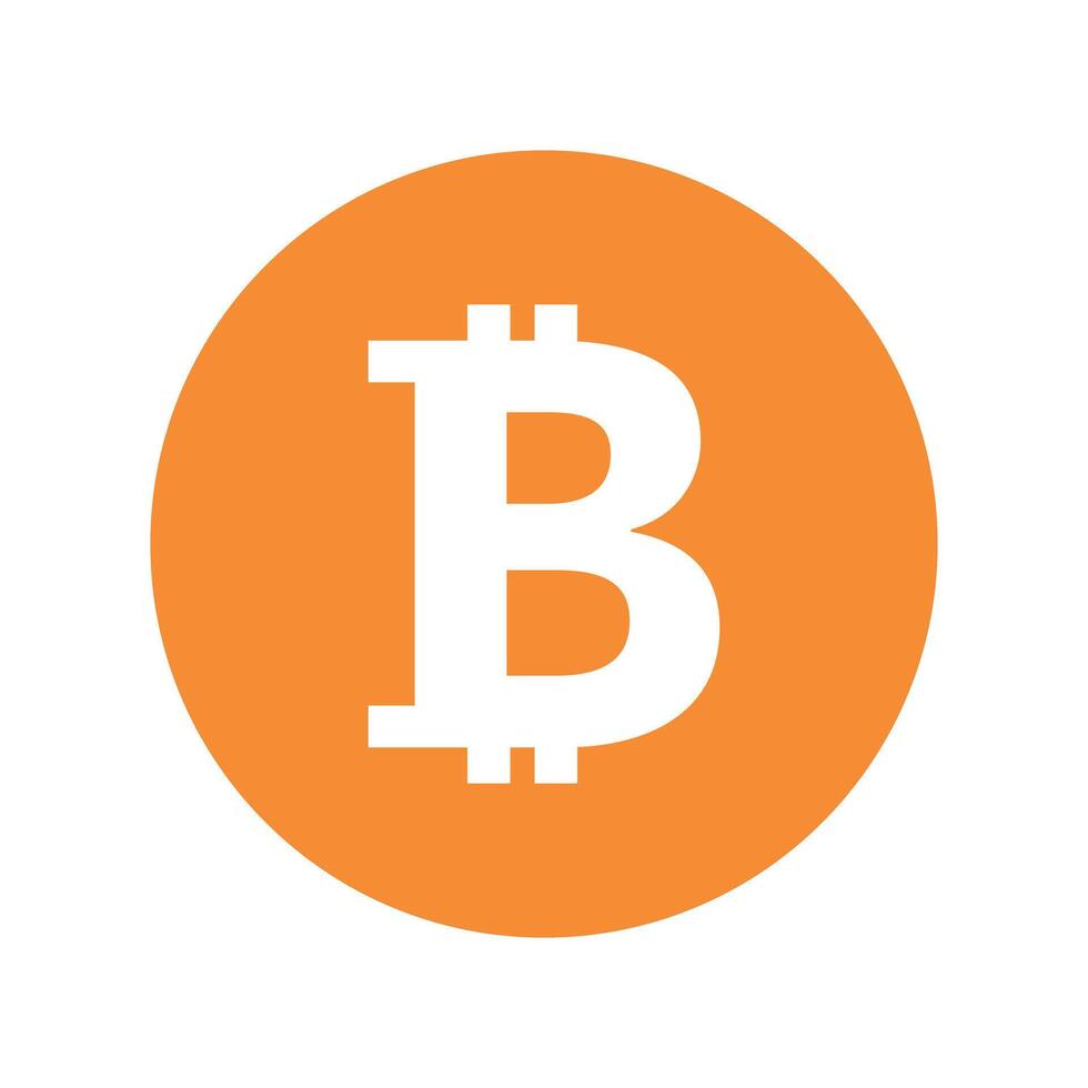 Bitcoin. A simple virtual currency. vector