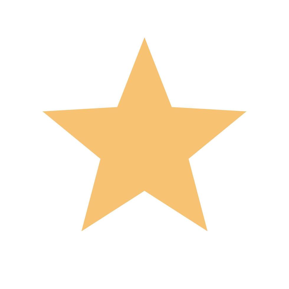 Simple yellow star icon vector