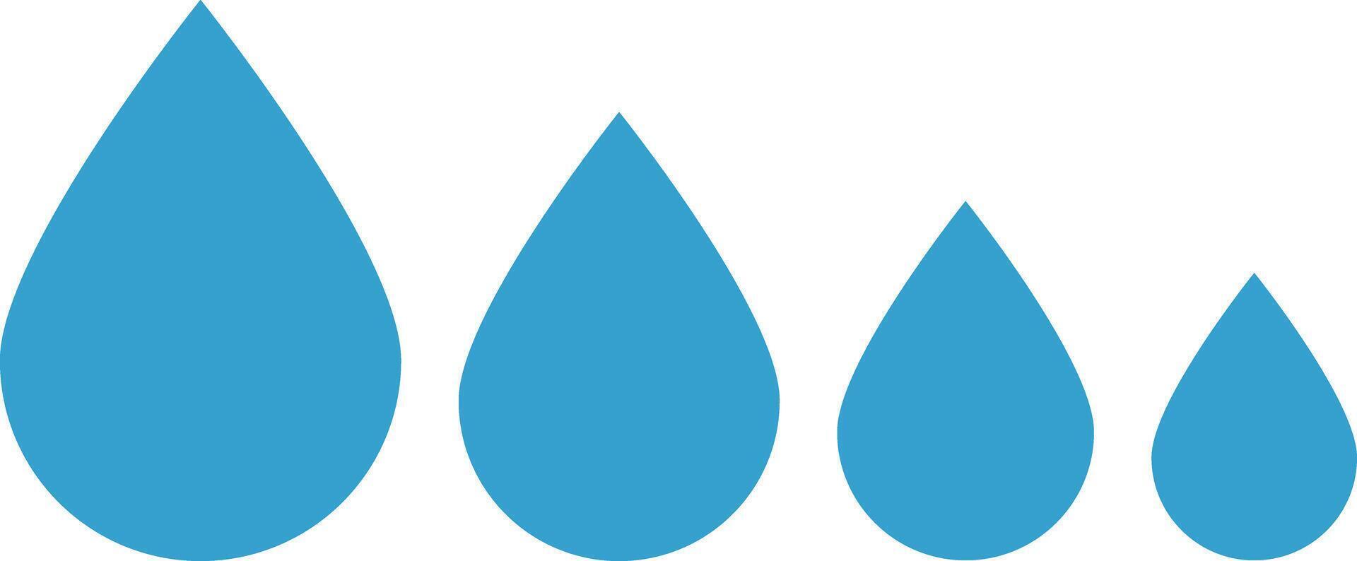 Droplet icon set with different sizes. vector