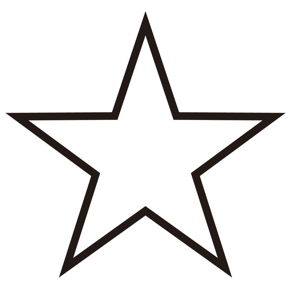 Simple flat design star icon vector