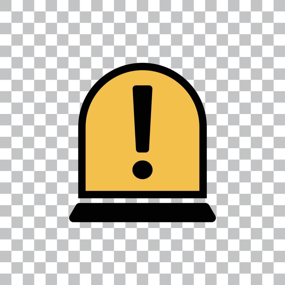 Exclamation icon signifying a warning or caution isolated on a transparent background. . vector