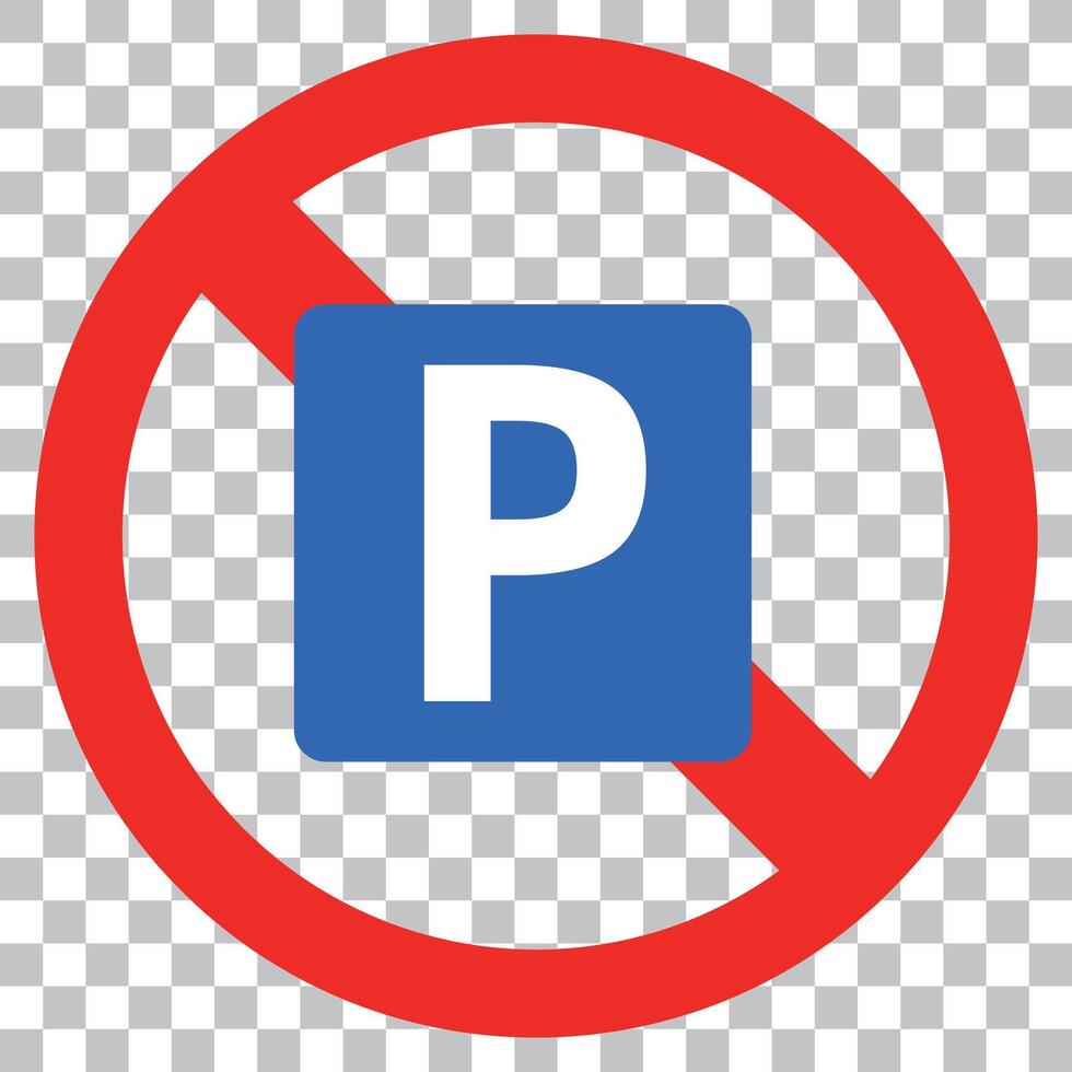 Parking prohibited icon vector
