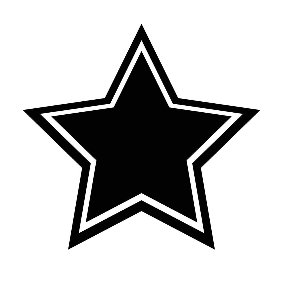 Simple black star icon vector