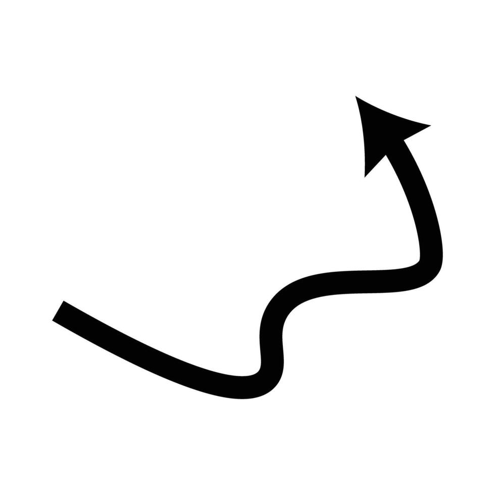 Squishy ascending arrow icon. vector
