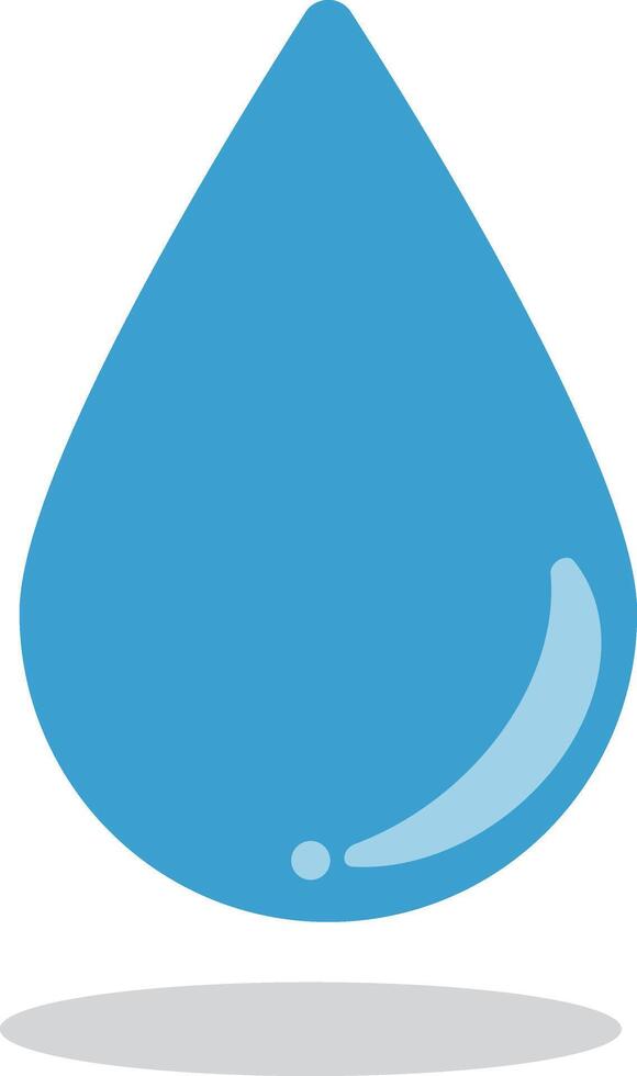 Shiny water droplet icon. vector