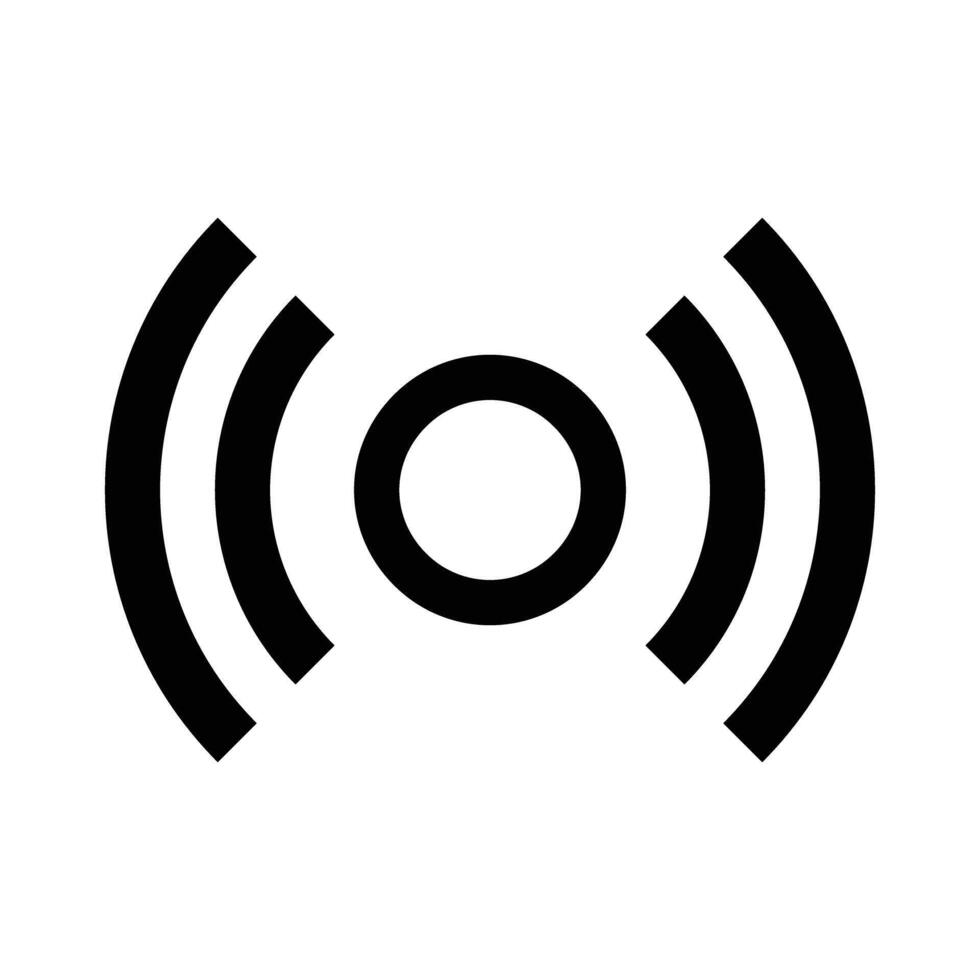Simple radio wave icon vector