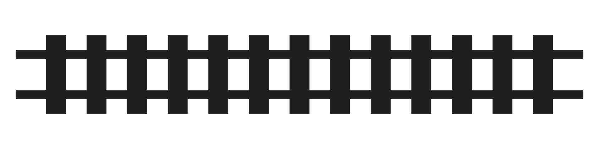 Rails and ladders silhouette icon. vector