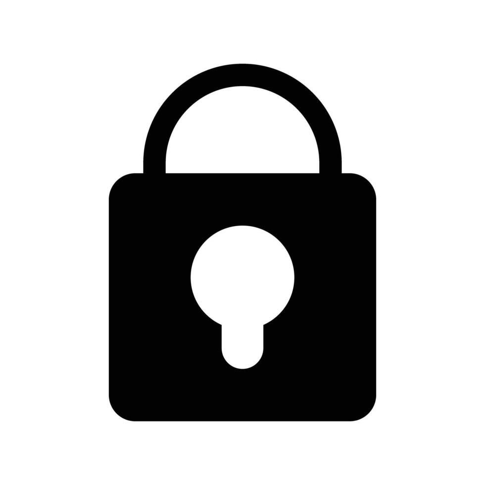Security icon. Padlock silhouette. vector