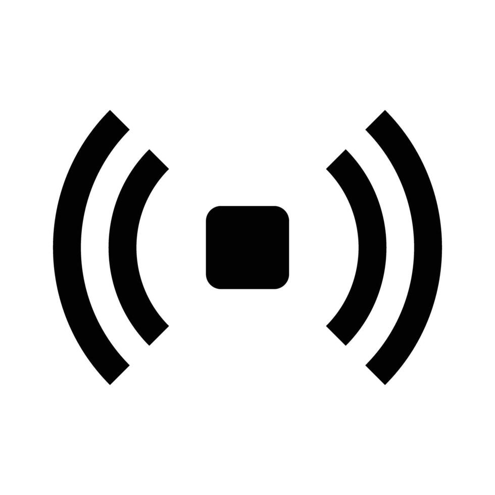 Radio waves icon vector