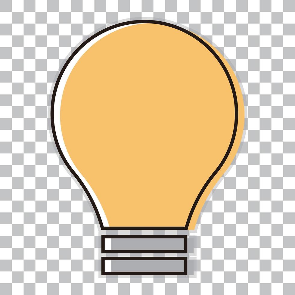 Illustration of a stylishly designed light bulb vector