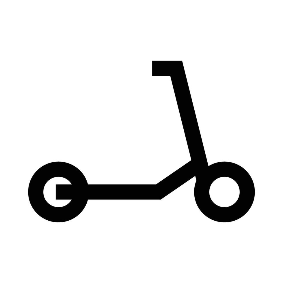Black silhouette icon of a scooter. vector