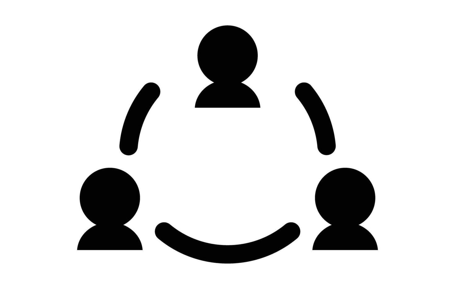 An icon of teamwork. Group and user icons. vector