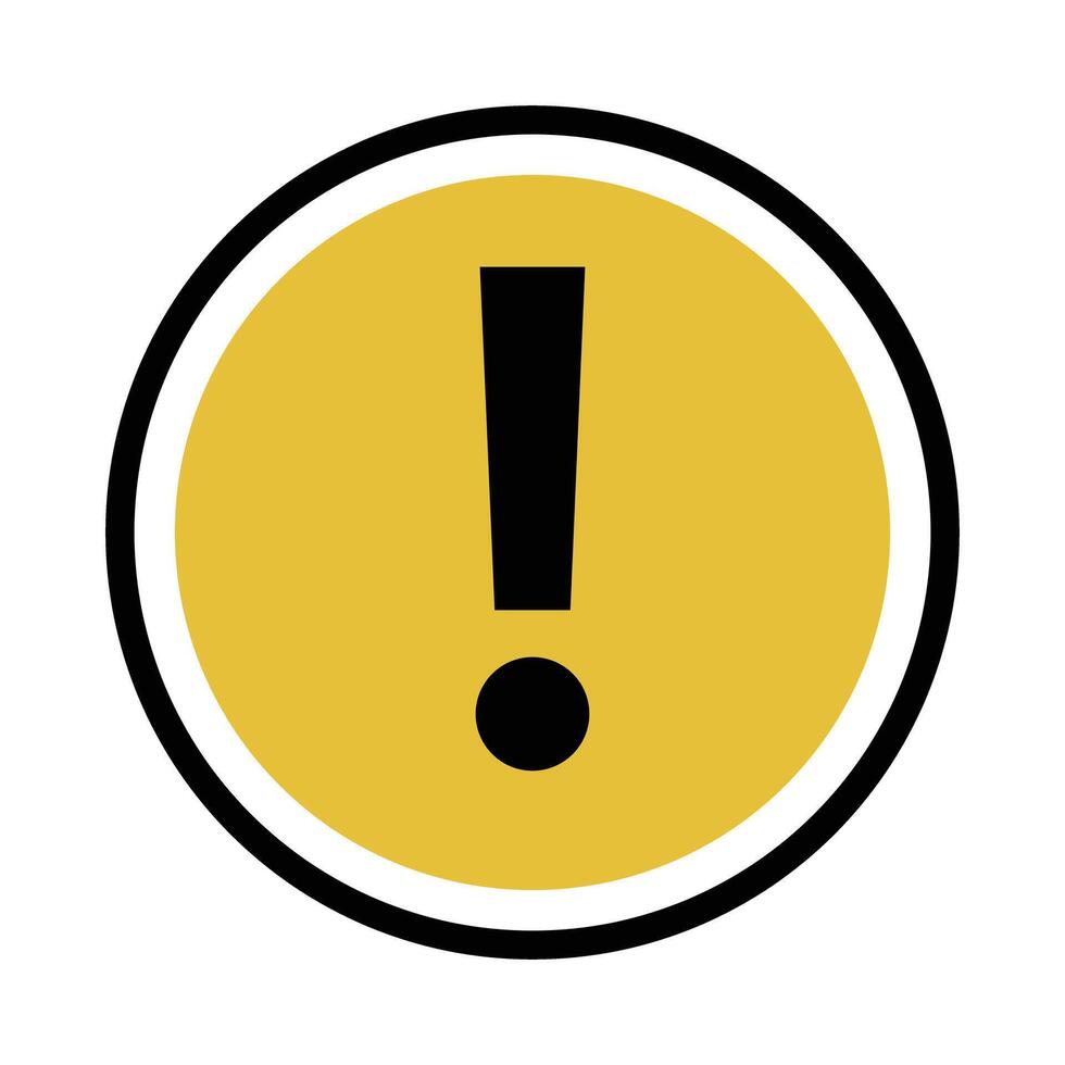 Round exclamation mark vector