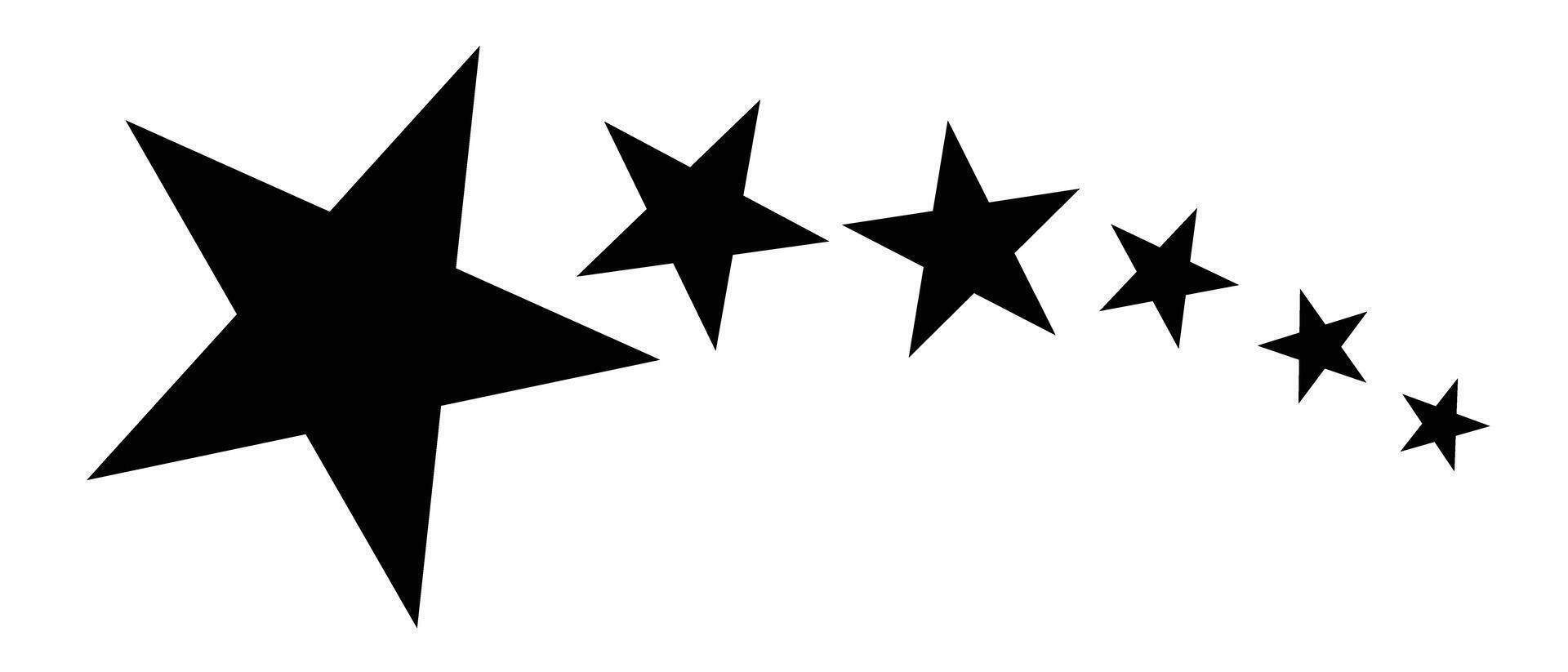 Shooting star silhouette icon. vector