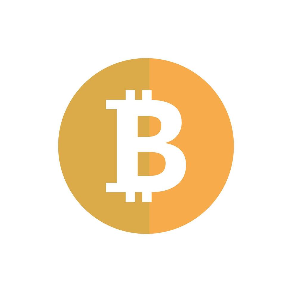 Bitcoin icon. Crypto currency. Virtual currency. vector