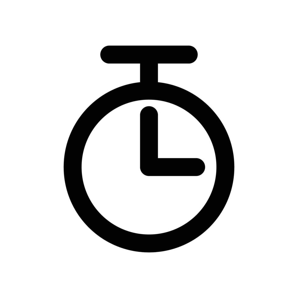 Timer silhouette icon. Stopwatch icon. vector