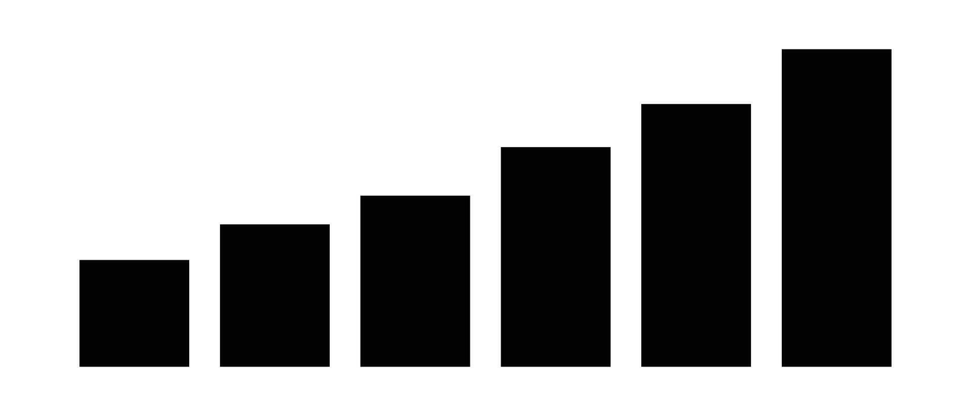 Bar graph silhouette icon. Radio wave icon. vector