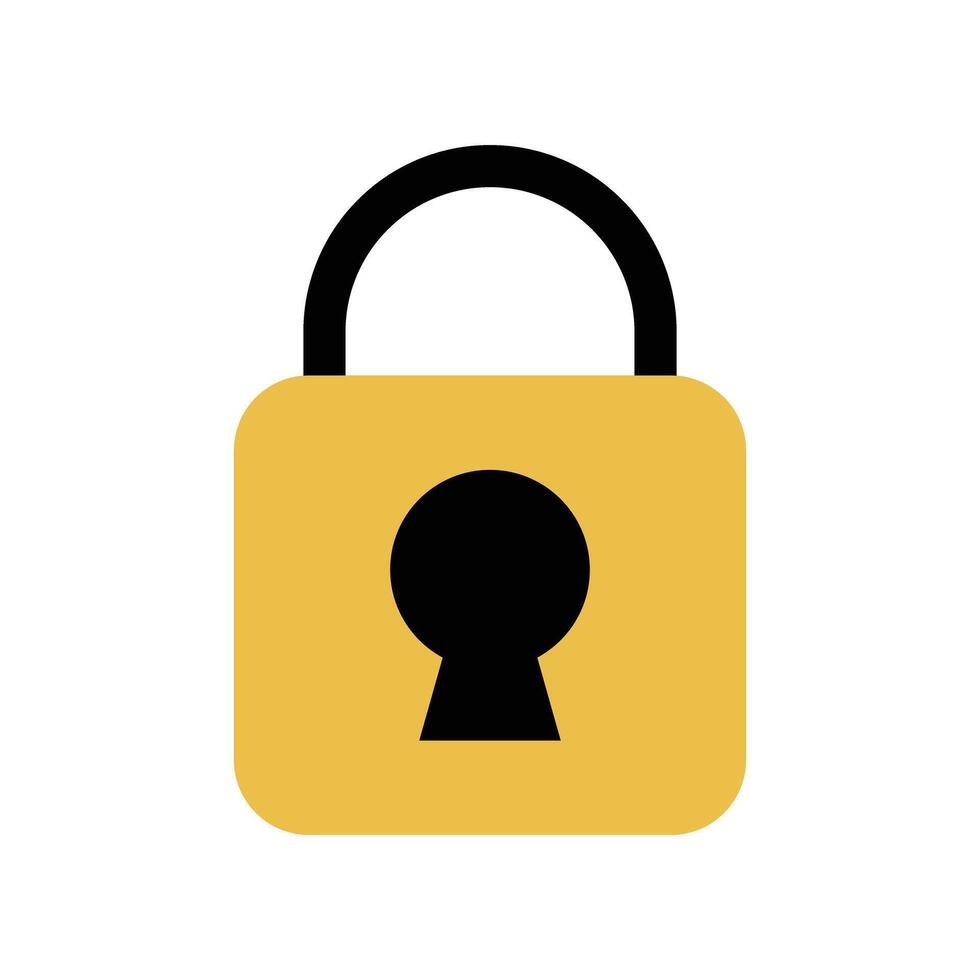 Padlock icon. Security and safety. vector