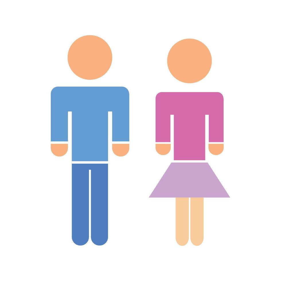 Male and female icons. vector