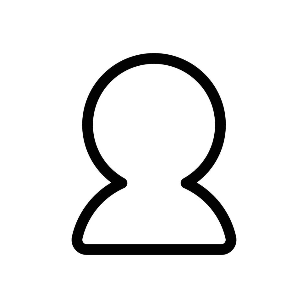 Simple human icon. Account and profile. vector
