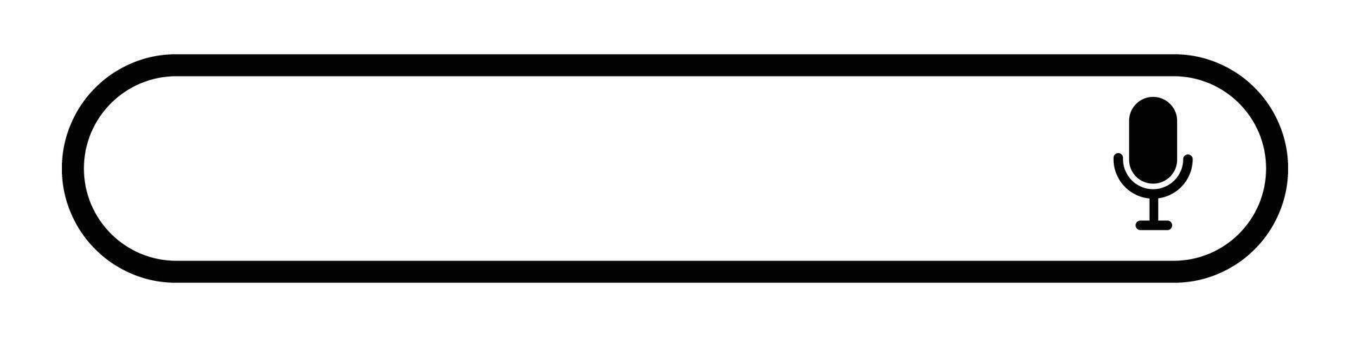 Search bar and microphone icon vector