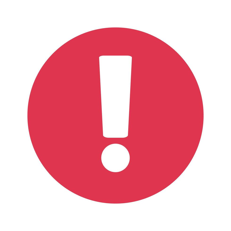 Attention and notification. Exclamation mark icon. vector