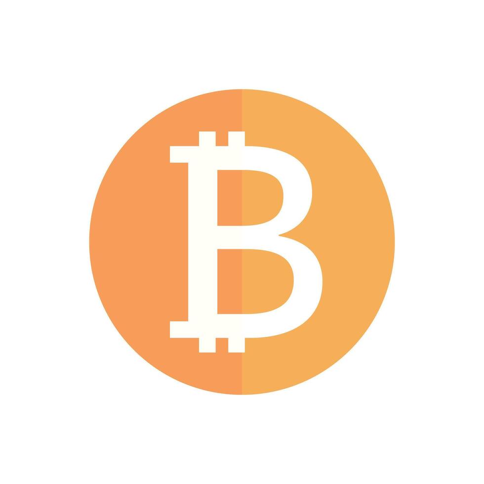 Bitcoin icon. Crypto currency. vector