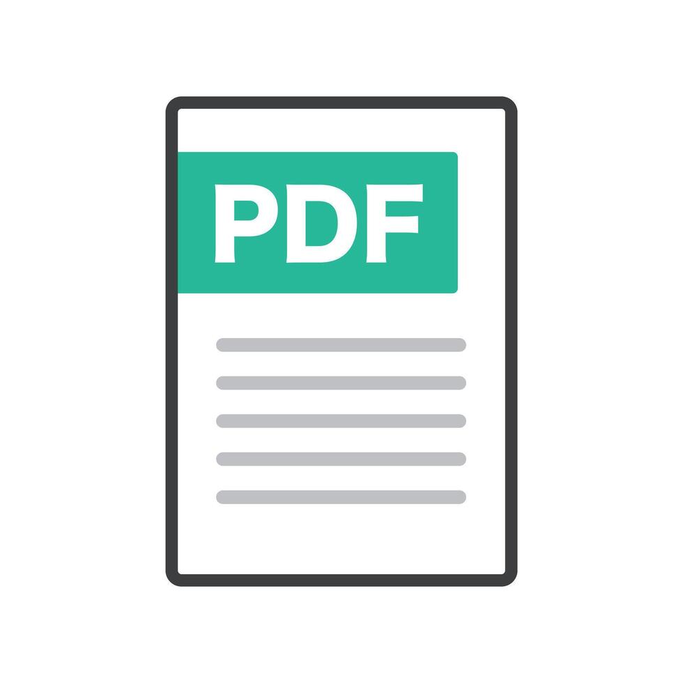 PDF file. Electronic data. Electronic document. vector