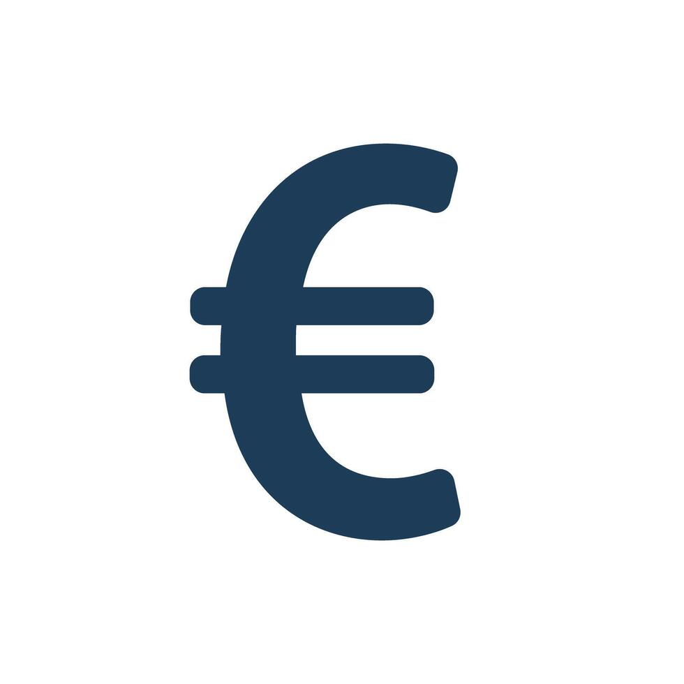The symbol for the euro. Currency symbol. vector