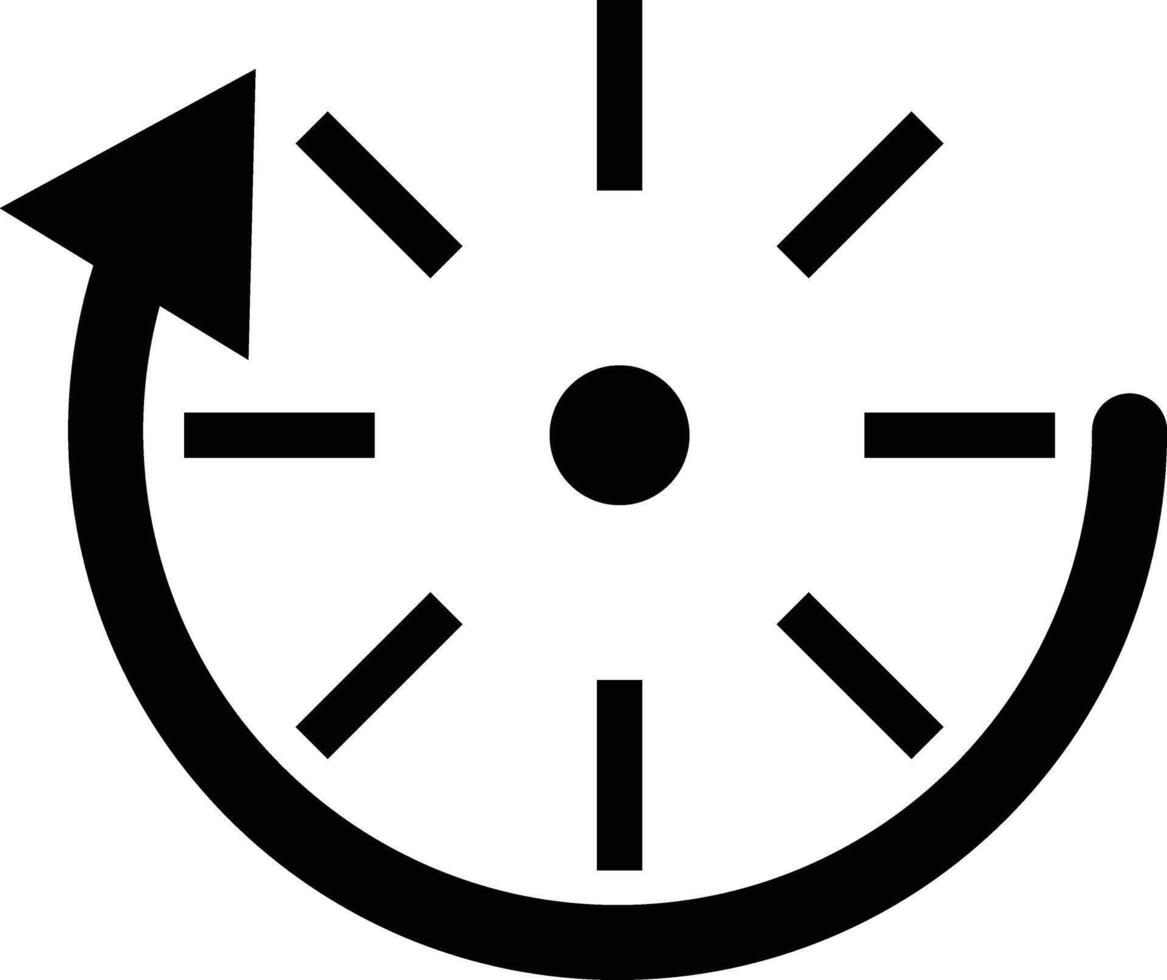Arrow and clock icon. vector
