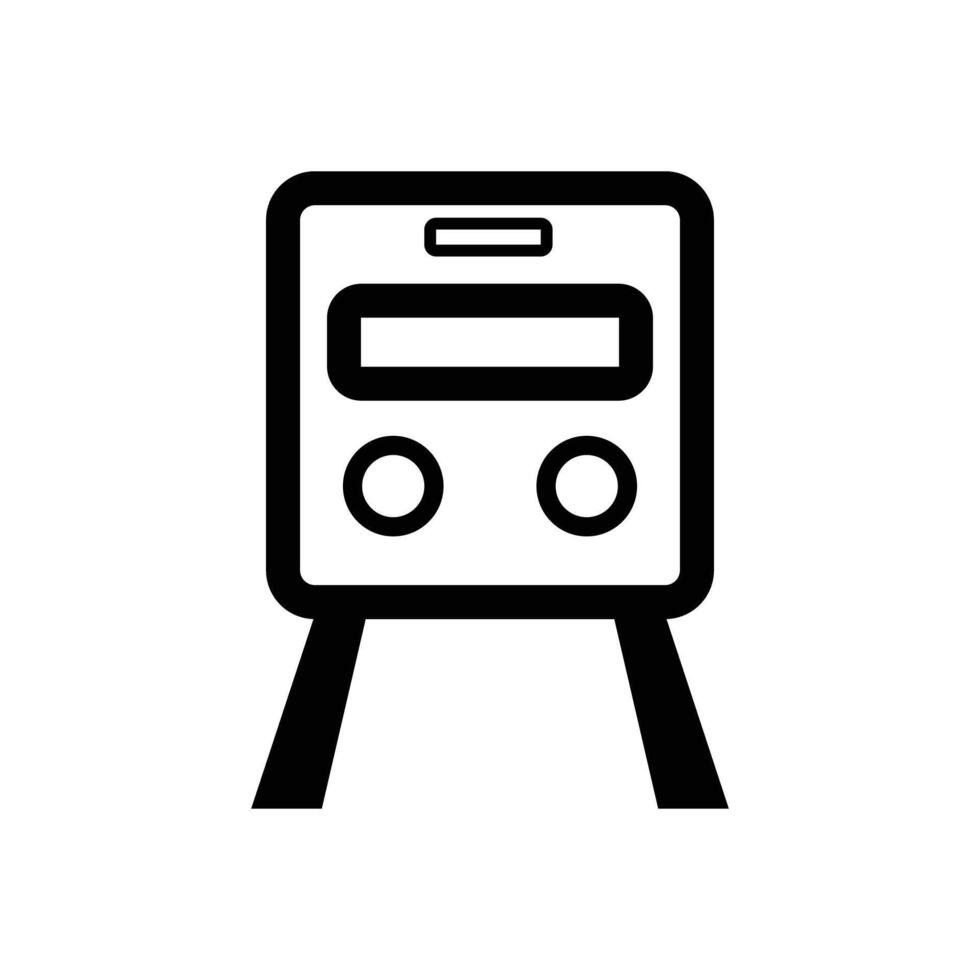 Train icon and rail icon. vector