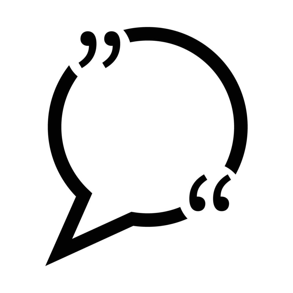 Speech balloon and double quotation icon. vector