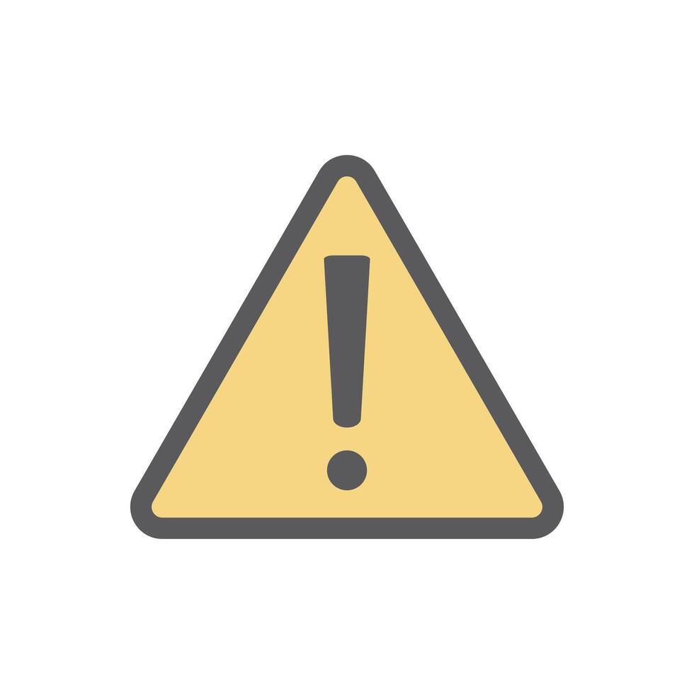 Light-colored warning icon. Exclamation icon that can be used for caution. vector