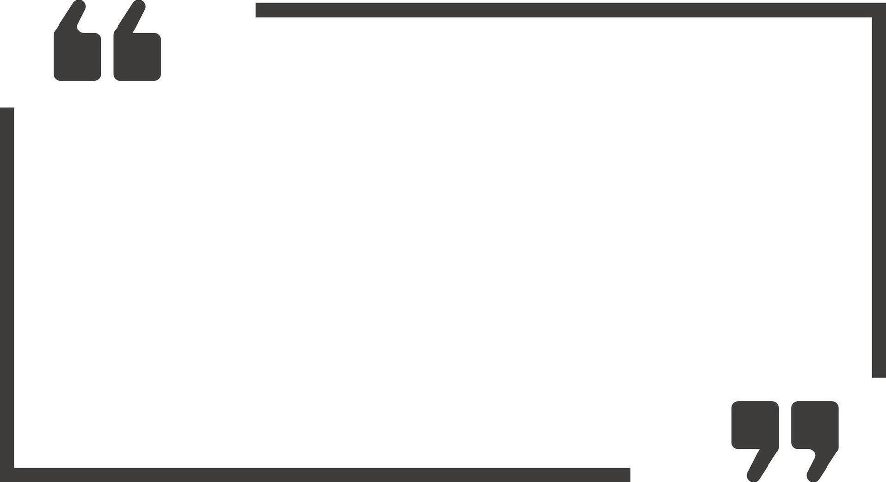 Frame with double quotation marks. vector