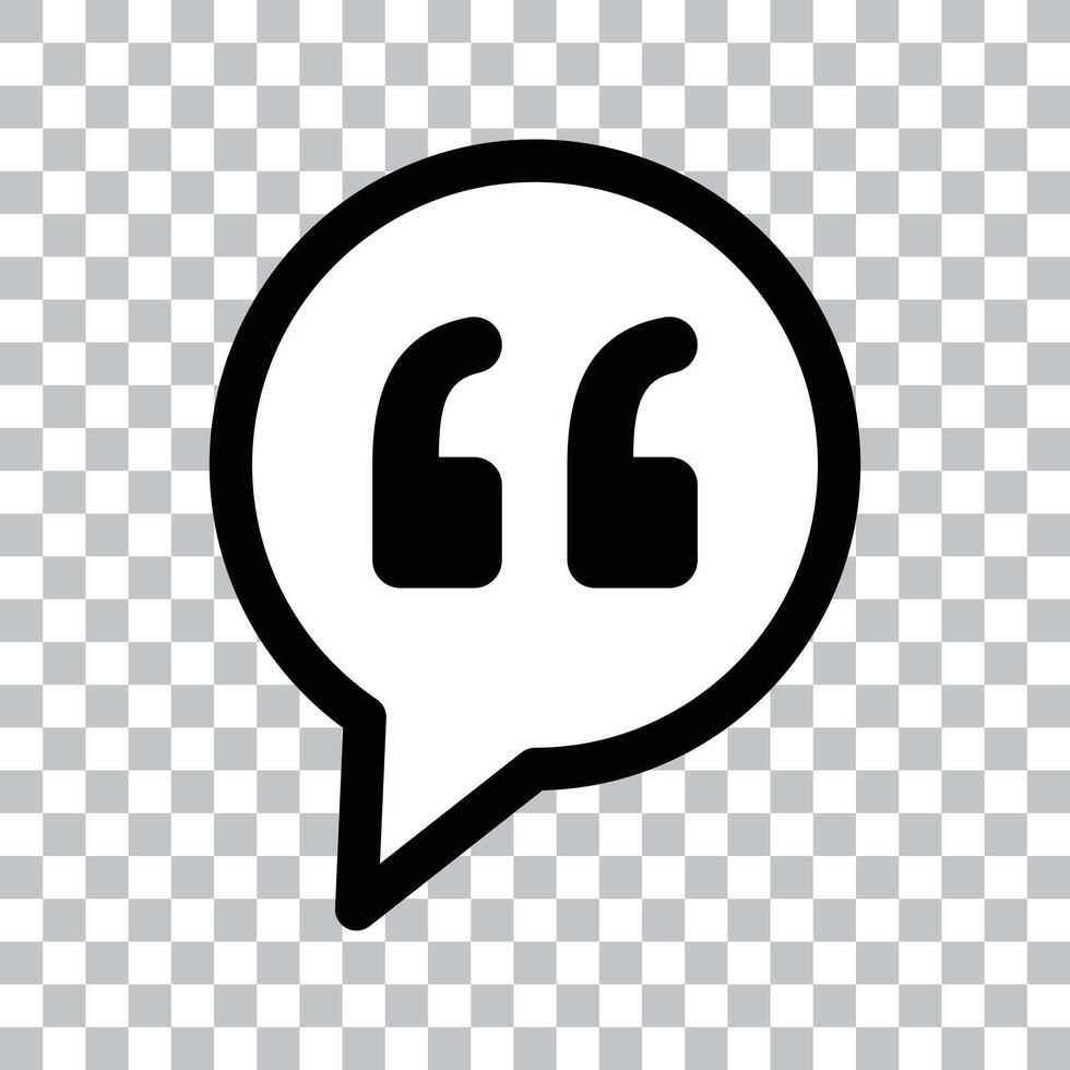 Double quotation marks speech balloon. Quotation marks. vector