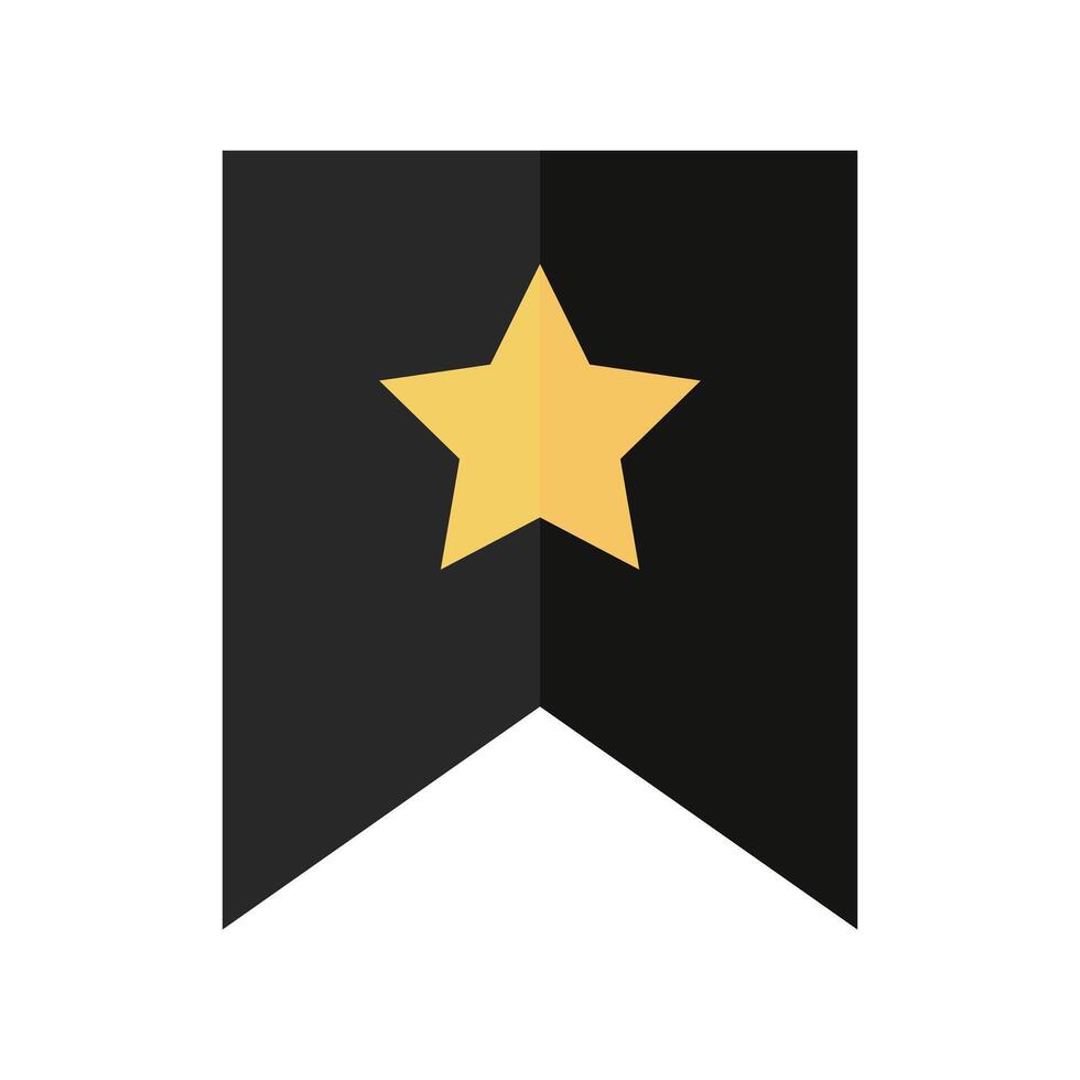 Bookmark icon with a star. Favorite label. vector