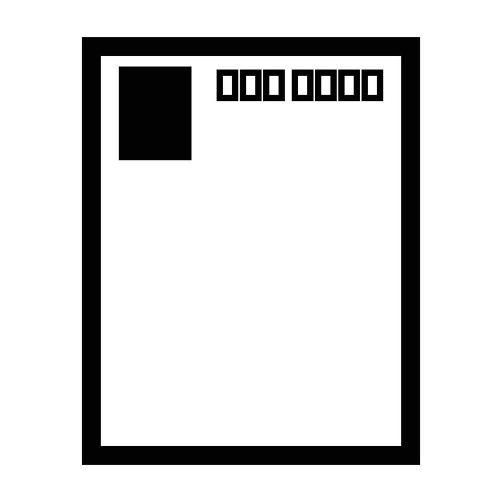 Postcard icon. Japanese postcard. vector
