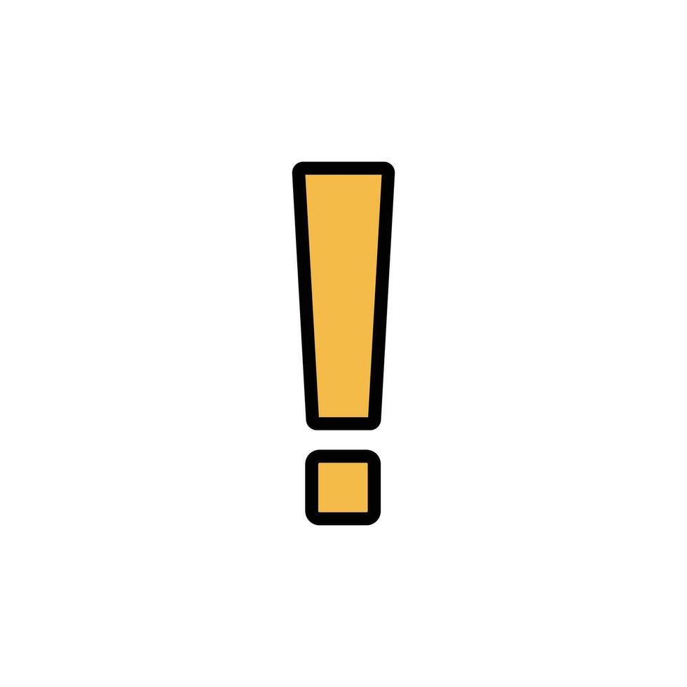 Exclamation mark icon vector