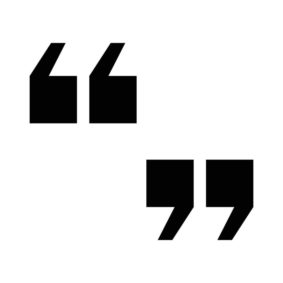 Double quotation icon vector