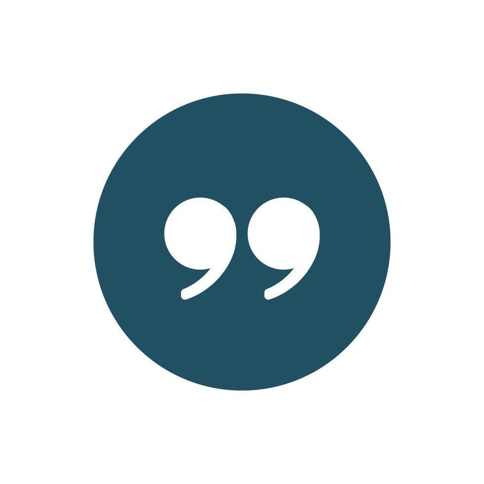 Round icons for quotes. Double quotation icon. vector