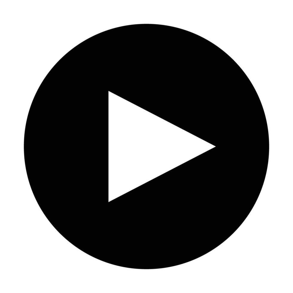 Play button silhouette icon vector