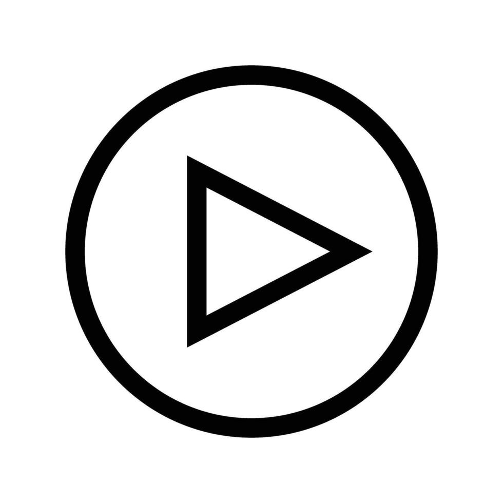 Simple play button icon vector
