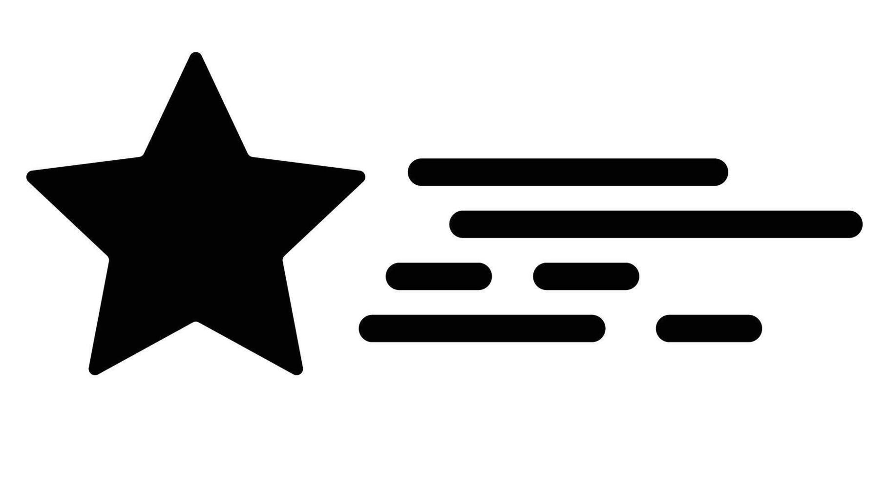 Black shooting star silhouette icon vector