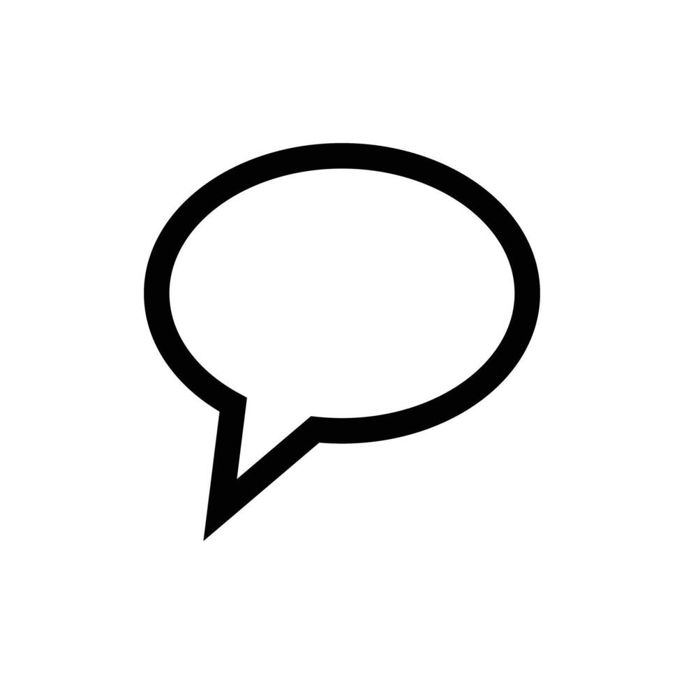 Simple speech balloon icon. vector