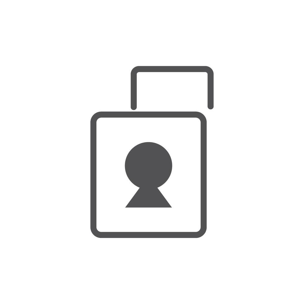 Unlock icon. Simple security icon. vector